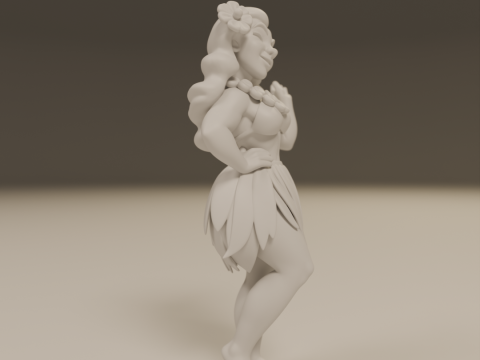 Hawaiian pin-up 3D 打印模型