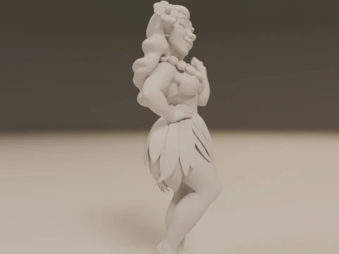 Hawaiian pin-up 3D Print Model