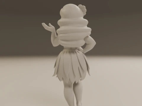 Hawaiian pin-up 3D Print Model