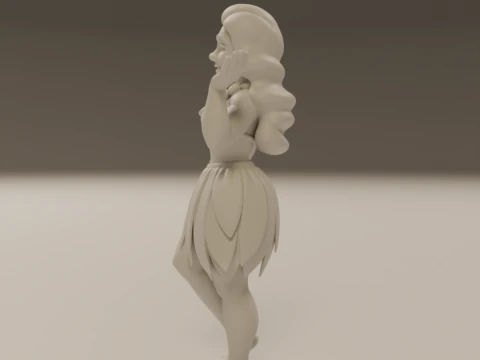 Hawaiian pin-up 3D Print Model