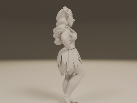 Hawaiian pin-up 3D 打印模型