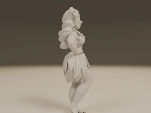Hawaiian pin-up 3D Print Model