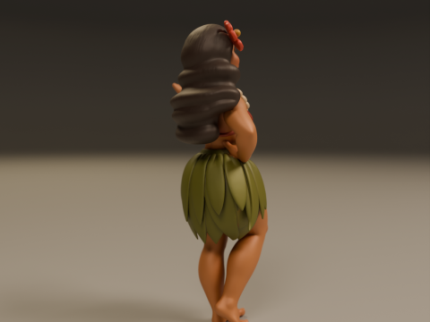 Hawaiian pin-up 3D 打印模型