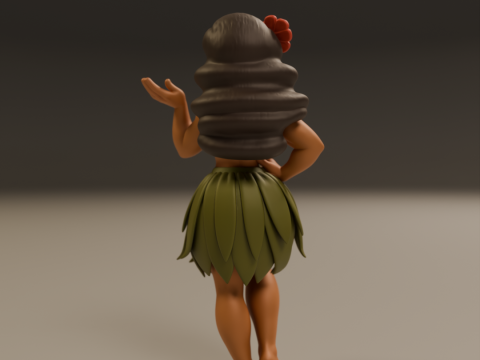 Hawaiian pin-up 3D 打印模型