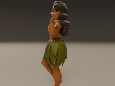 Hawaiian pin-up 3D 打印模型