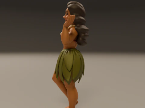 Hawaiian pin-up 3D Print Model