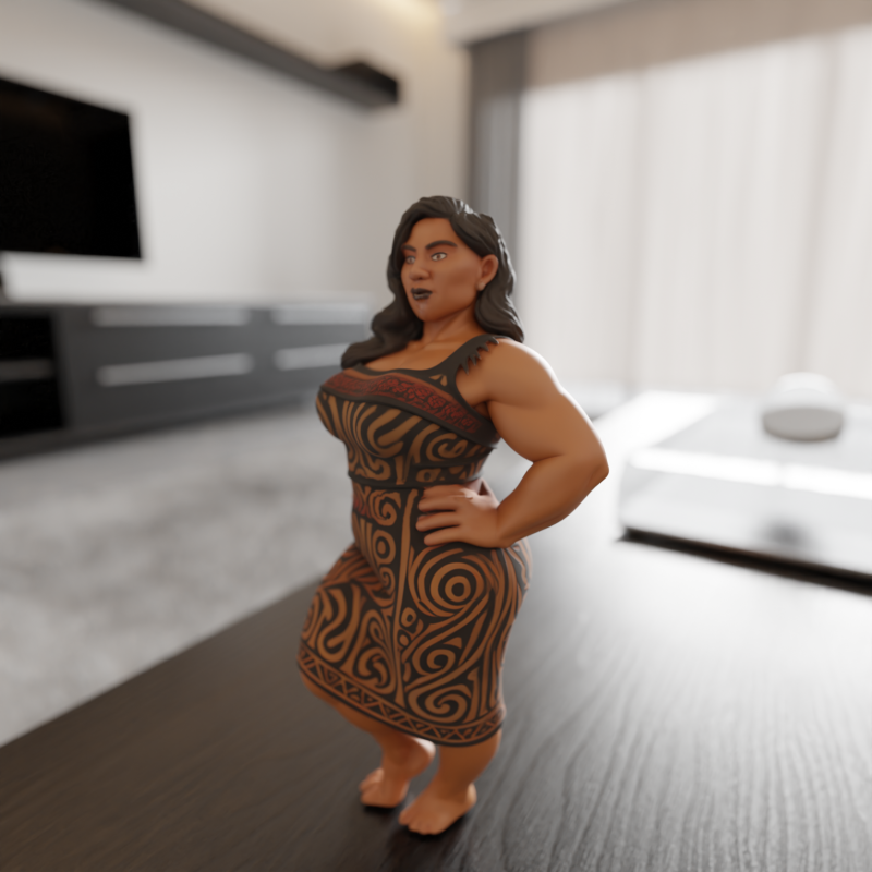 Maori pin-up Modelo de impresión 3D .c4d .max .obj .3ds .fbx .stl .blend 