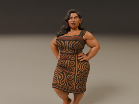 Maori pin-up Modelo de impresión 3D