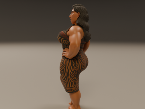 Maori pin-up Modelo de impresión 3D