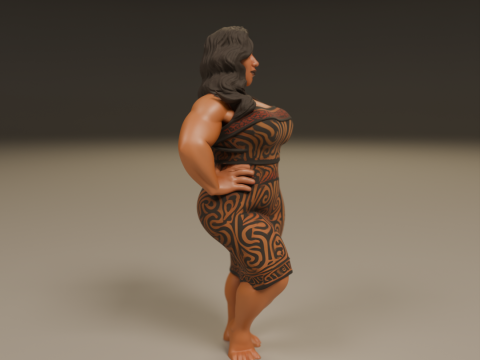 Maori pin-up Modelo de impresión 3D