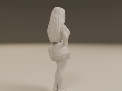 Native american pin-up 3D Print Model