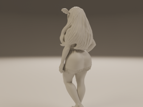 Native american pin-up 3D Print Model
