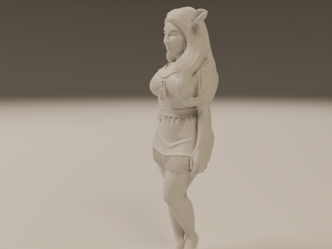 Native american pin-up 3D Print Model