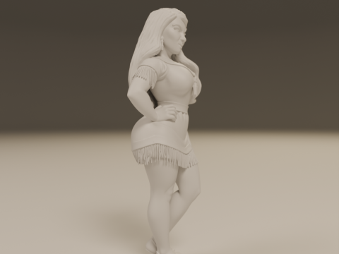 Native american pin-up 3D Print Model