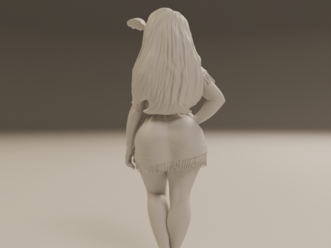 Native american pin-up 3D Print Model