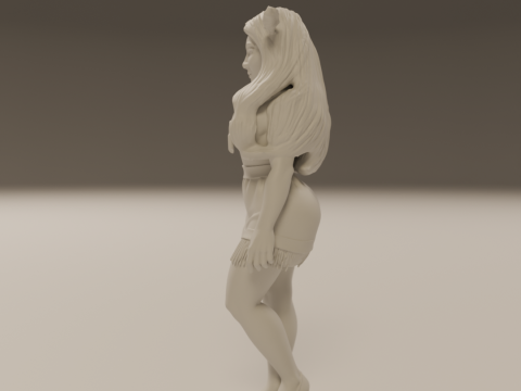 Native american pin-up 3D Print Model