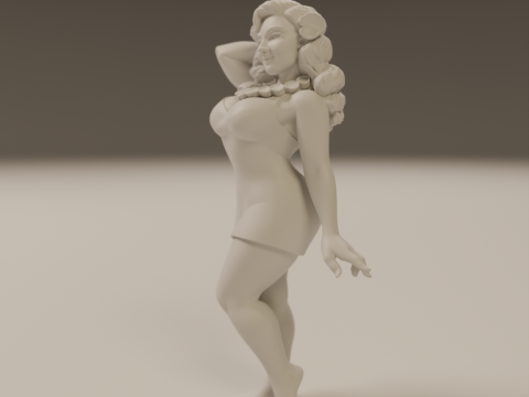 Polynesian pin-up 3D 打印模型