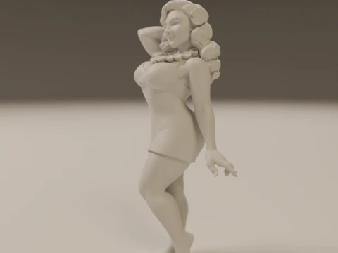 Polynesian pin-up 3D Print Model