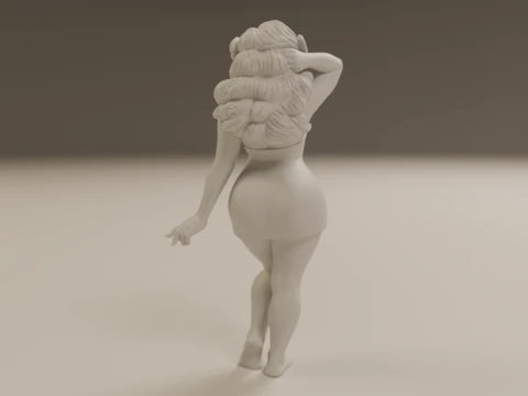 Polynesian pin-up 3D Print Model