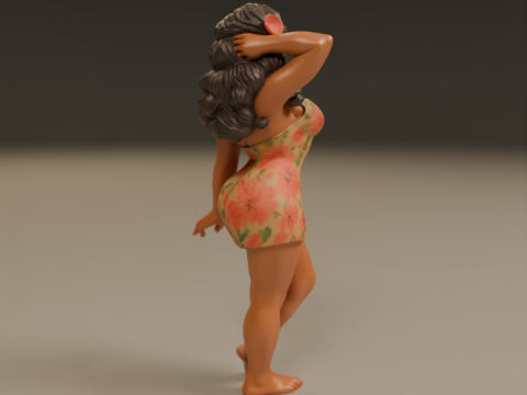 Polynesian pin-up 3D 打印模型