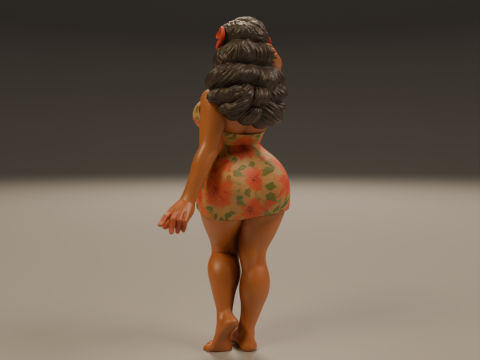 Polynesian pin-up 3D 打印模型