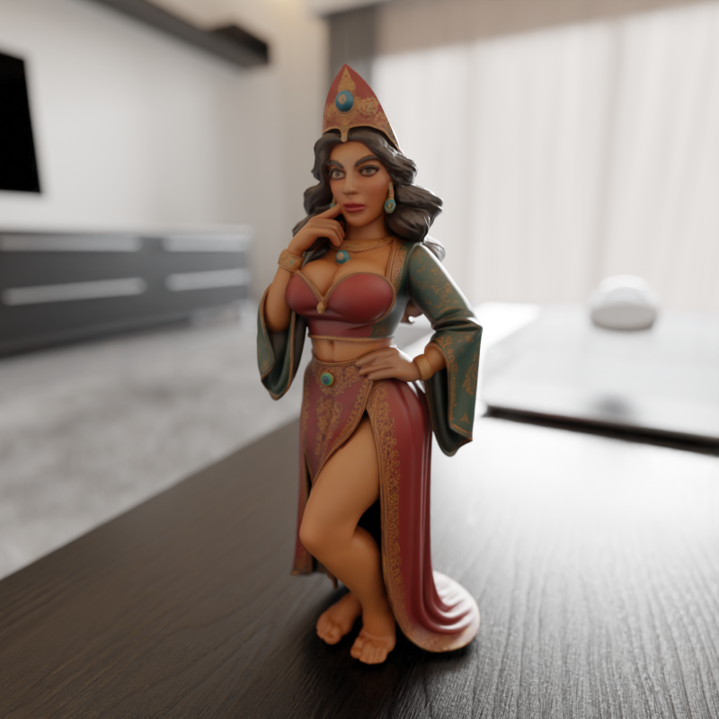 Turkish pin-up 3D Print Model .c4d .max .obj .3ds .fbx .stl .blend 