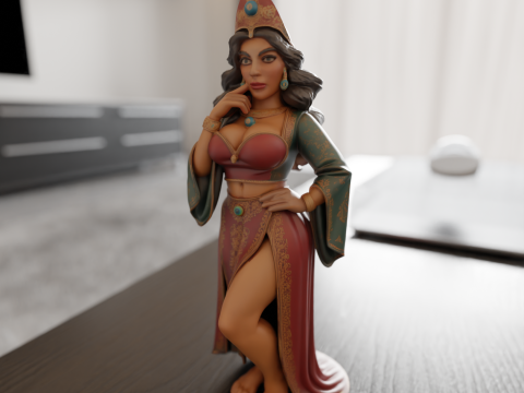 Turkish pin-up Model Cetak 3D