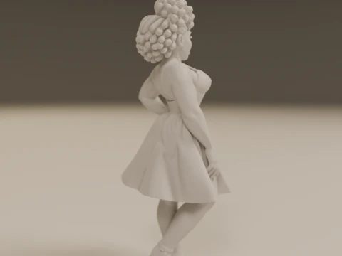 African pin-up 3D Print Model