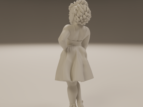 African pin-up Model Cetak 3D