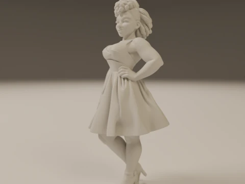 African pin-up 3D Print Model