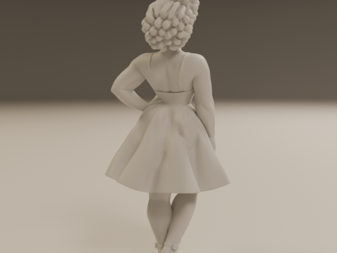 African pin-up Model Cetak 3D
