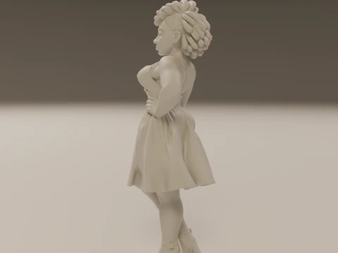 African pin-up 3D Print Model