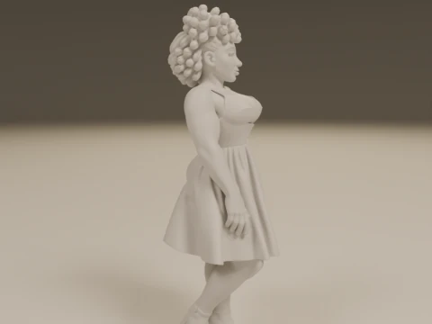African pin-up 3D Print Model