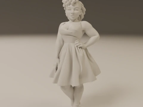 African pin-up 3D Print Model