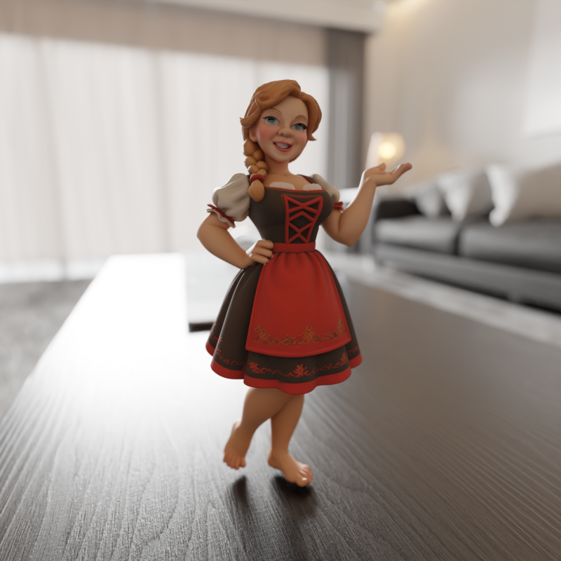 Pin-up germany 3D Print Model .c4d .max .obj .3ds .fbx .stl .blend 