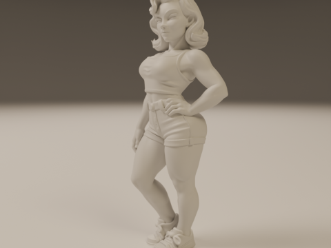 American pin-up 3D Print Model