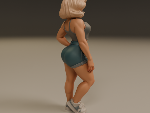American pin-up 3D Print Model