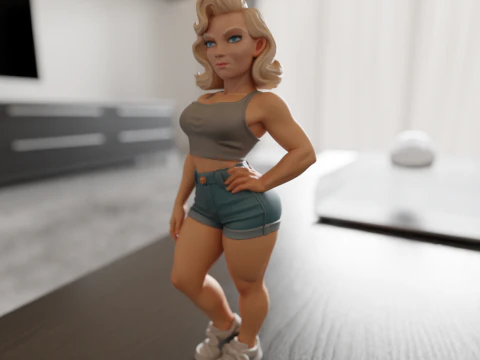 Pin-up amerykański Model do druku 3D