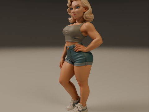 American pin-up 3D Print Model