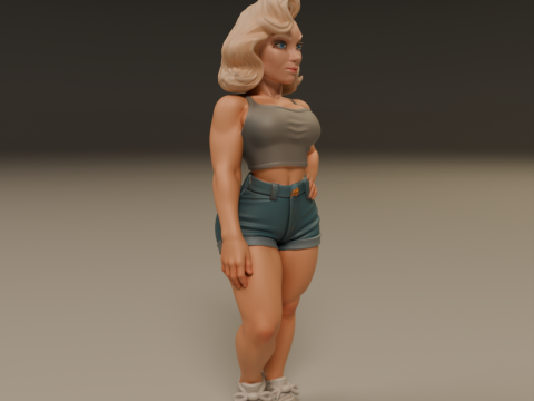 American pin-up 3D Print Model