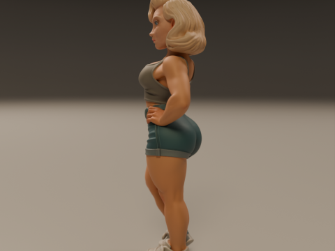 American pin-up 3D Print Model