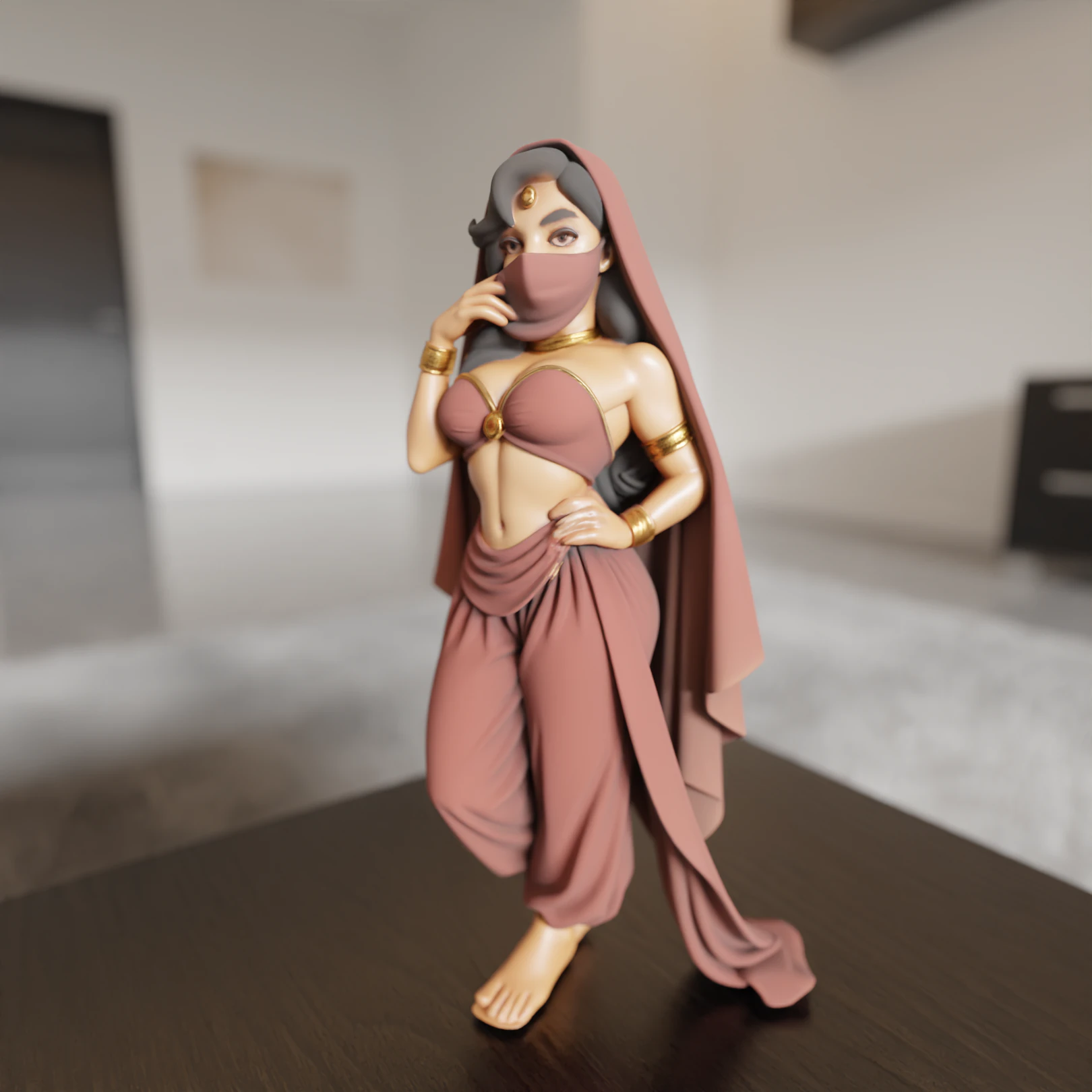Indian pin-up 3D Print Model .c4d .max .obj .3ds .fbx .stl .blend 
