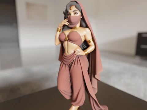 Pin-up indienne Modèles 3D en vedette
