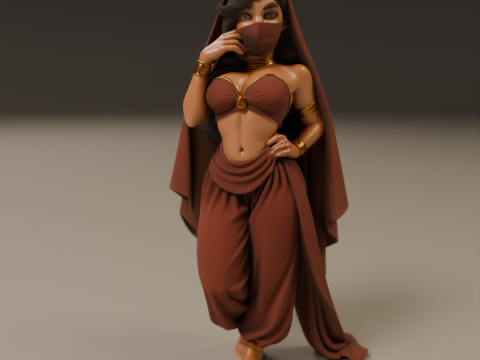 Indian pin-up 3D 打印模型