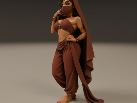 Indian pin-up 3D 打印模型