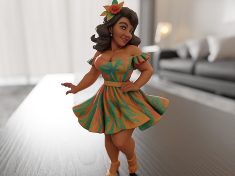 Brazilian pin-up 3D 打印模型