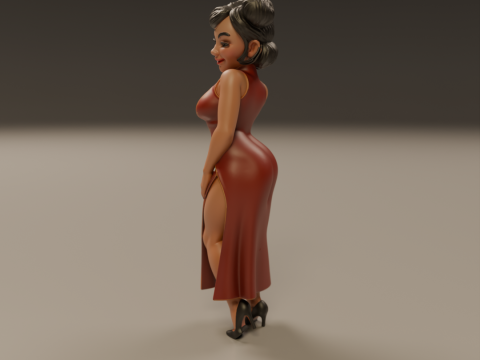 Chinese pin-up 3D Print Model