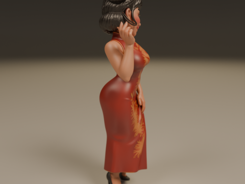 Chinese pin-up 3D Print Model