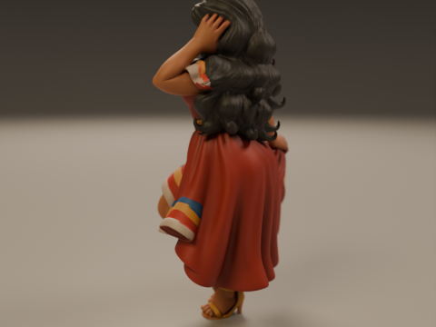 Colombian pin-up 3D 打印模型