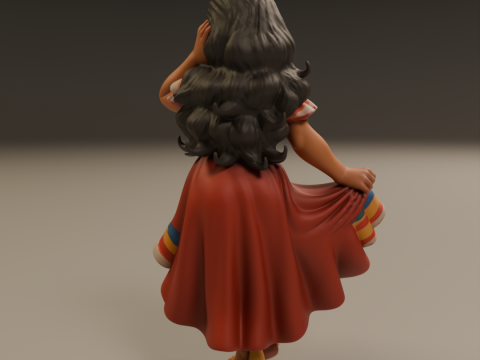 Colombian pin-up 3D 打印模型